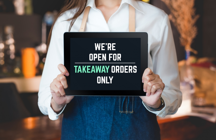 We're open - for takeaway orders only