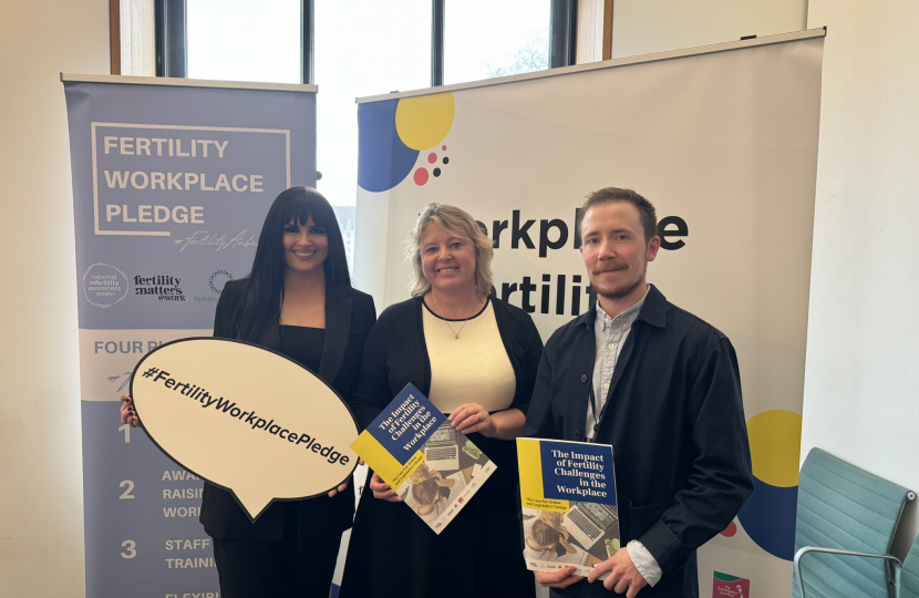 Nickie hosted an event in Parliament to raise awareness of fertility treatment